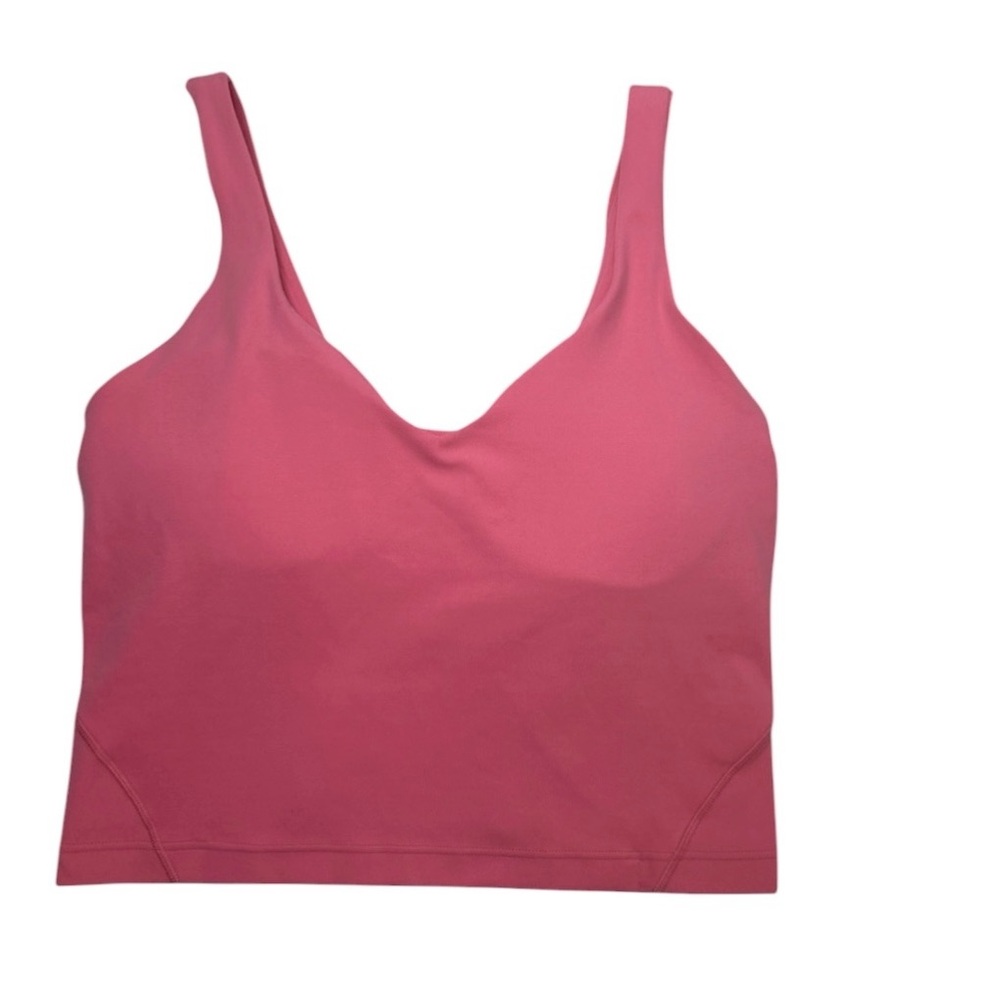 Lululemon Align Tank Top in a pink color with a V-neckline and built-in bra - Picture 3 of 7